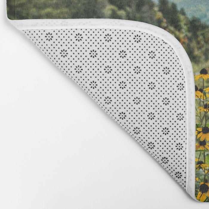 Smoky Mountains Wildflower Nature Photography Bath Mat Gallery Image 2