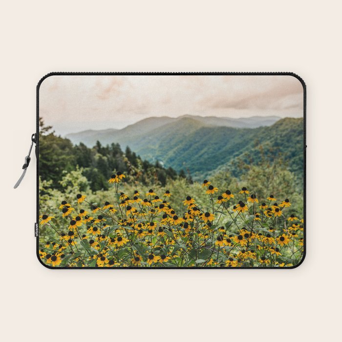 Smoky Mountains Wildflower Nature Photography Laptop Sleeve Gallery Image 1