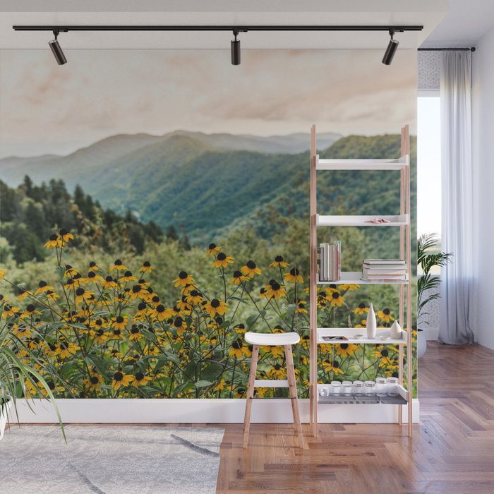 Smoky Mountains Wildflower Nature Photography Wall Mural Gallery Image 1