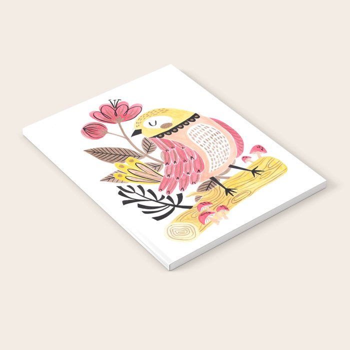 Little Birdy on a Log Notebook Gallery Image 2