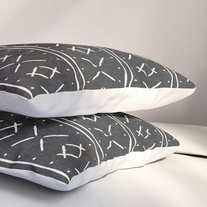 mud cloth stitch - onyx Pillow Sham Gallery Image 3