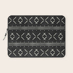 mud cloth stitch - onyx Laptop Sleeve Gallery Image 1