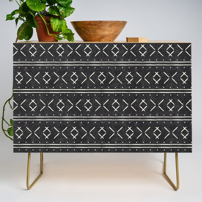 mud cloth stitch - onyx Credenza Gallery Image 1