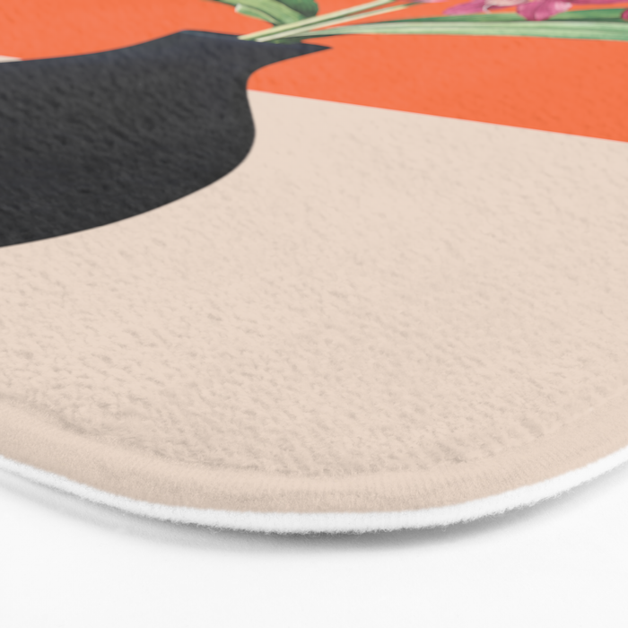 Flowers in Black Vase 4 Bath Mat Gallery Image 3