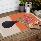 Flowers in Black Vase 4 Outdoor Rug Gallery Image 2