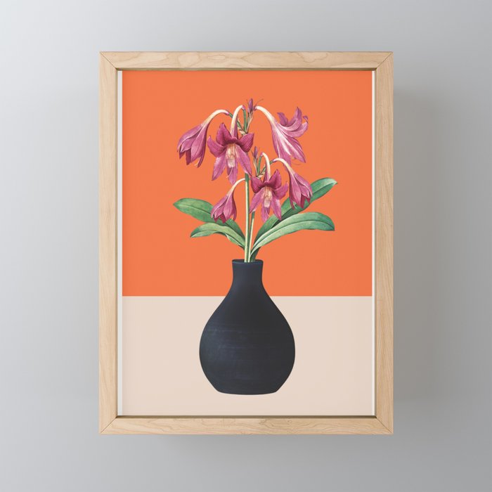 Flowers in Black Vase 4 Mini Art Print Gallery Image 1