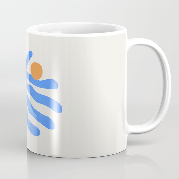 Jazz Blue Leaf: Matisse Series 02 | Mid-Century Edition Coffee Mug Gallery Image 1