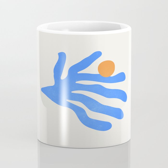 Jazz Blue Leaf: Matisse Series 02 | Mid-Century Edition Coffee Mug Gallery Image 4