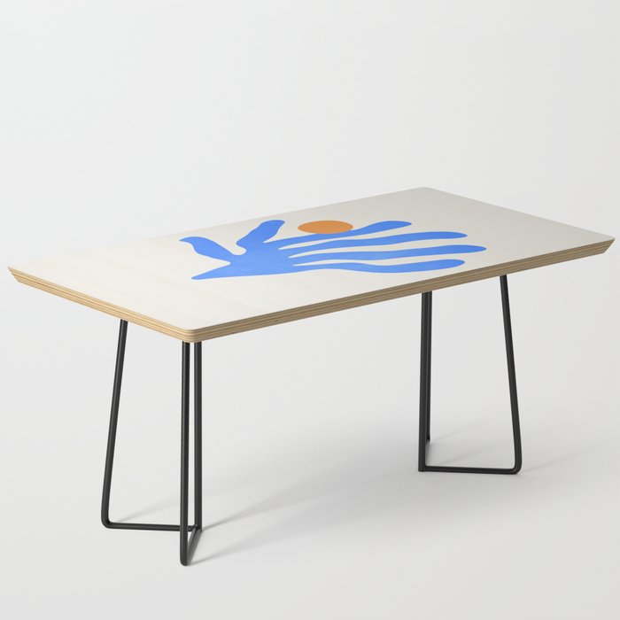 Jazz Blue Leaf: Matisse Series 02 | Mid-Century Edition Coffee Table Gallery Image 1