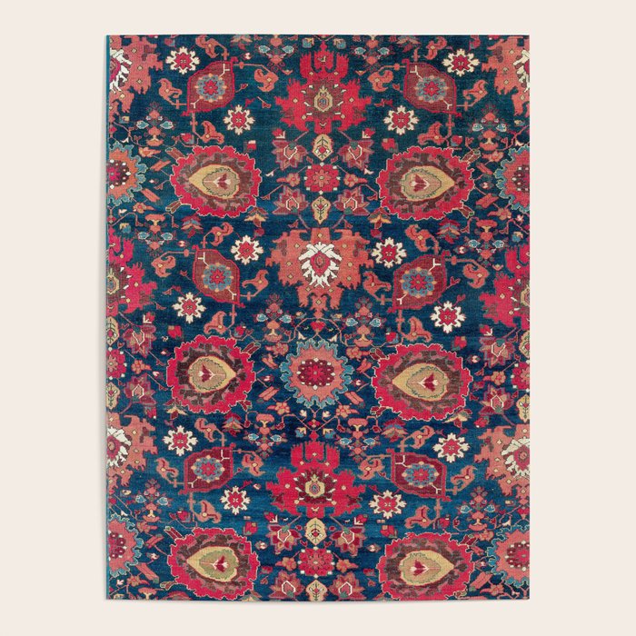 Garahgozloo Hamadan West Persian Rug Fragment Poster Gallery Image 4
