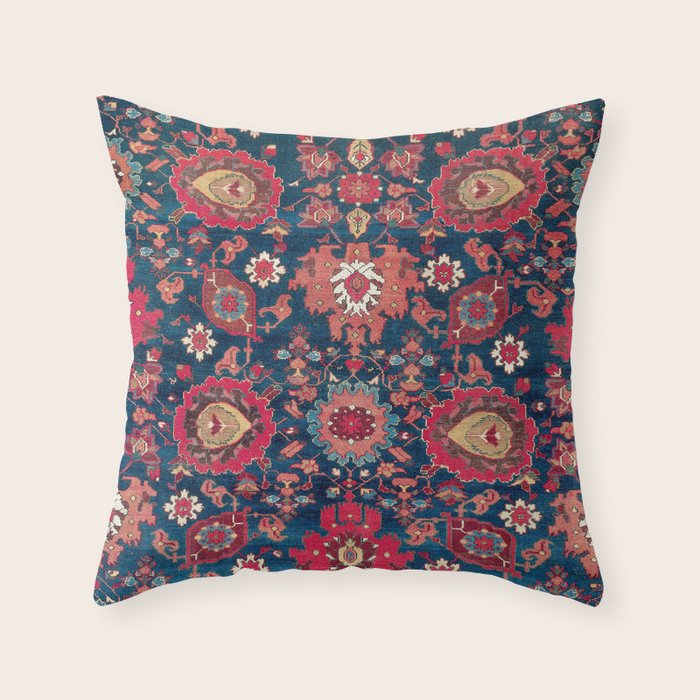 Garahgozloo Hamadan West Persian Rug Fragment Throw Pillow Gallery Image 6