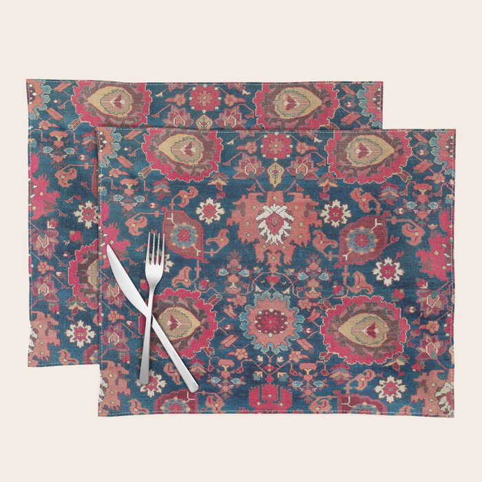Garahgozloo Hamadan West Persian Rug Fragment Placemat Gallery Image 1