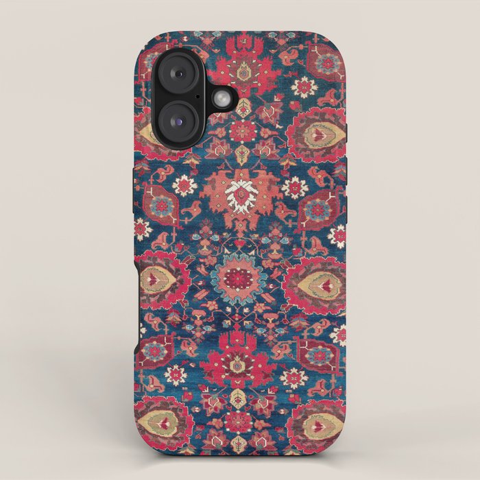 Garahgozloo Hamadan West Persian Rug Fragment iPhone Case Gallery Image 1