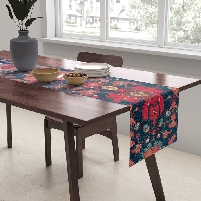 Garahgozloo Hamadan West Persian Rug Fragment Table Runner Gallery Image 2