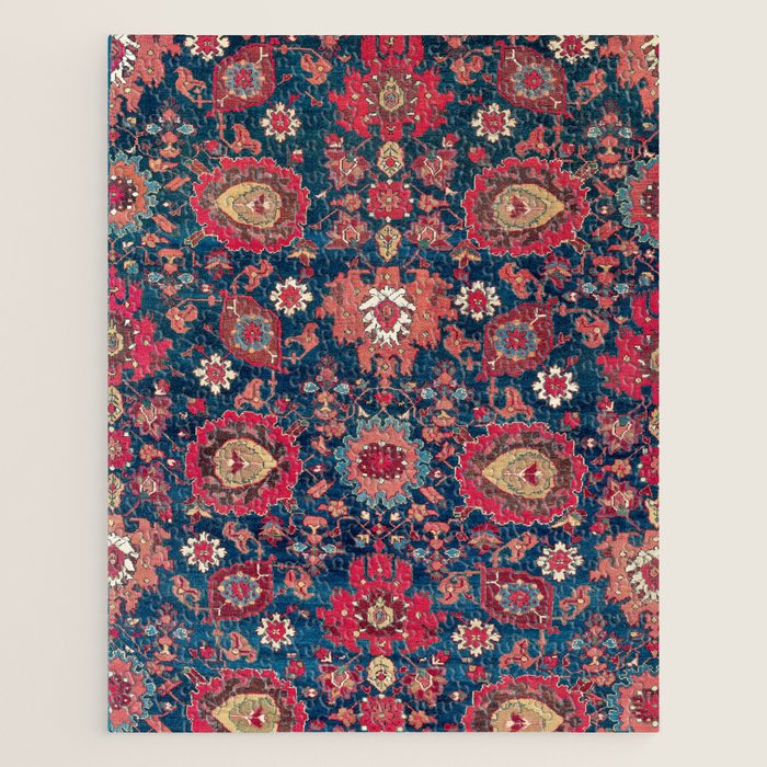 Garahgozloo Hamadan West Persian Rug Fragment Jigsaw Puzzle Gallery Image 1