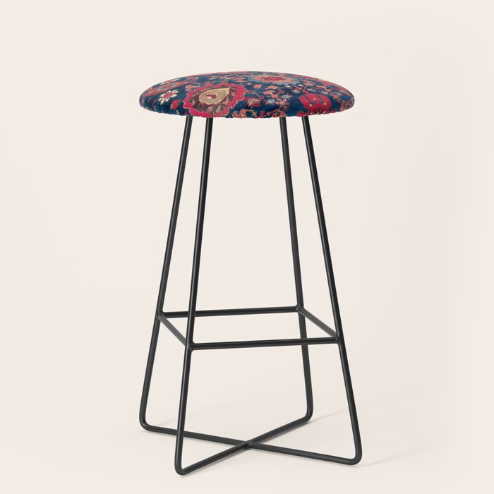 Garahgozloo Hamadan West Persian Rug Fragment Stool Gallery Image 1