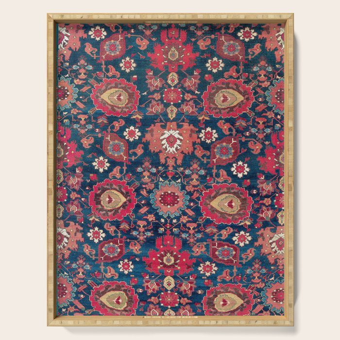 Garahgozloo Hamadan West Persian Rug Fragment Serving Tray Gallery Image 1