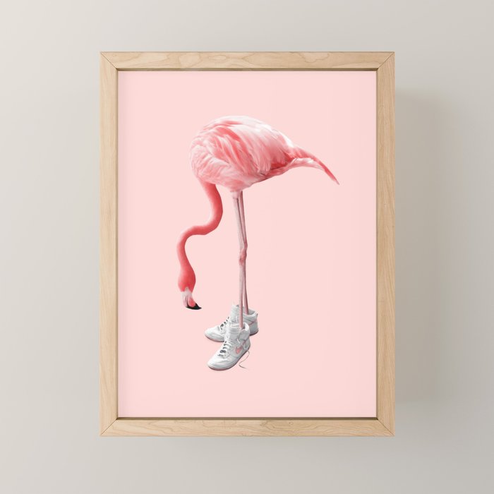 SNEAKER FLAMINGO Mini Art Print Gallery Image 1