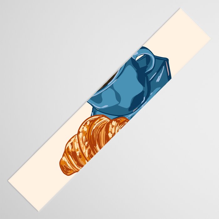 Coffee Club - Croissant and Espresso Illustration Table Runner Gallery Image 3