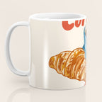 Coffee Club - Croissant and Espresso Illustration Coffee Mug Gallery Image 3