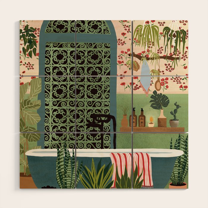 Night bath Wood Wall Art Gallery Image 1