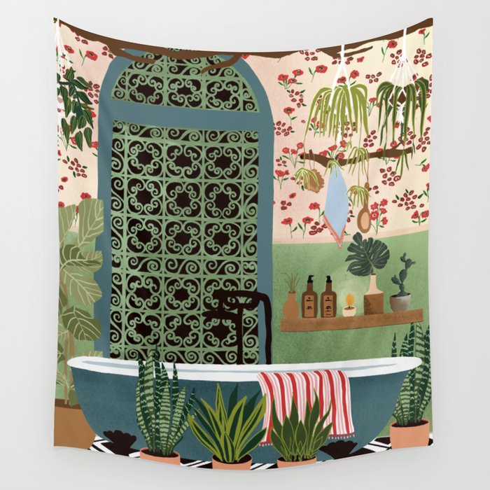 Night bath Wall Tapestry Gallery Image 4
