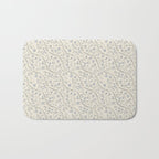 Diagonal Trailing Ditsy Floral - Cream Blue Bath Mat Gallery Image 1