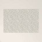 Diagonal Trailing Ditsy Floral - Cream Blue Welcome Mat Gallery Image 1