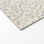 Diagonal Trailing Ditsy Floral - Cream Blue Welcome Mat Gallery Image 2