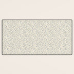 Diagonal Trailing Ditsy Floral - Cream Blue Desk Mat Gallery Image 3