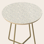 Diagonal Trailing Ditsy Floral - Cream Blue Side Table Gallery Image 2