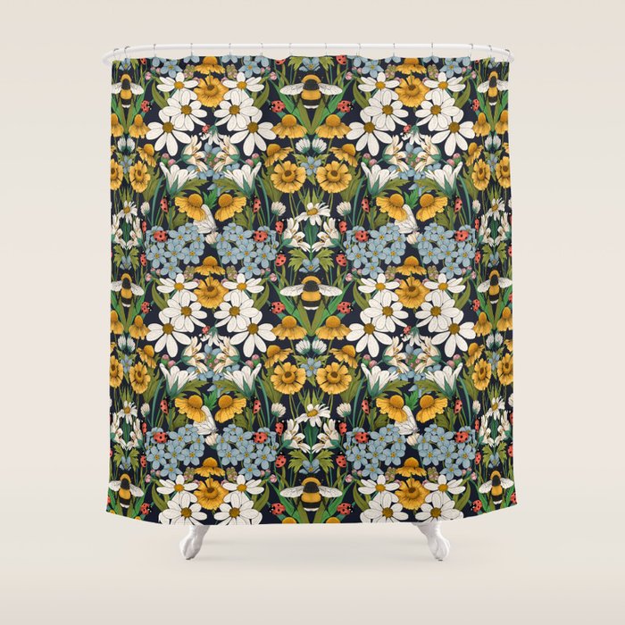 Beehaven in Bloom Shower Curtain Gallery Image 1