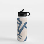 Modern Abstract Art Face 19 Water Bottle Gallery Image 1