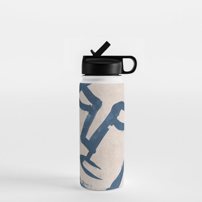 Modern Abstract Art Face 19 Water Bottle Gallery Image 1