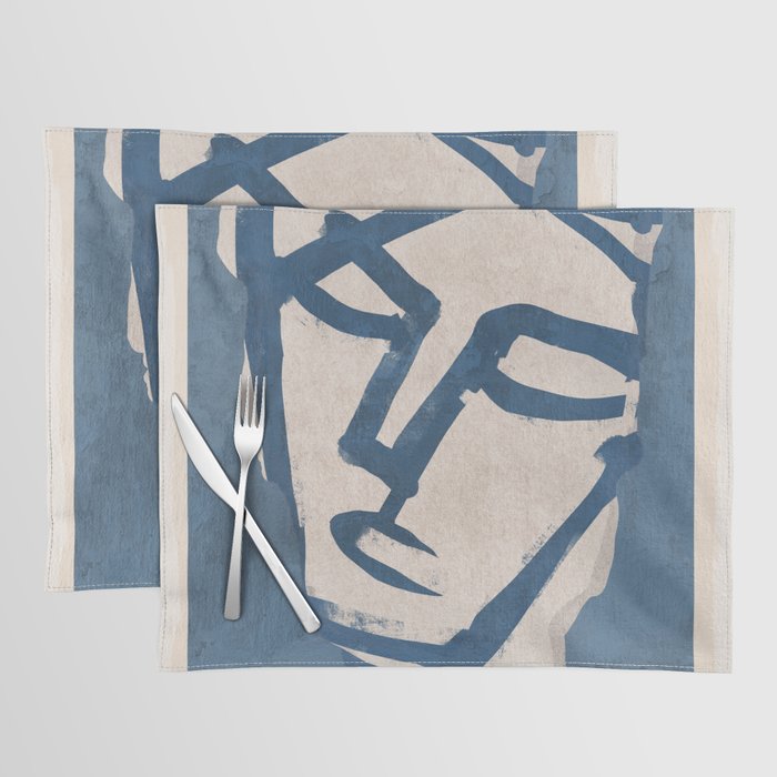 Modern Abstract Art Face 19 Placemat Gallery Image 1