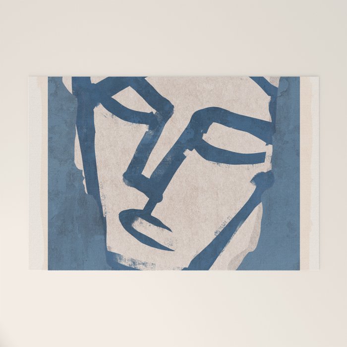 Modern Abstract Art Face 19 Welcome Mat Gallery Image 1