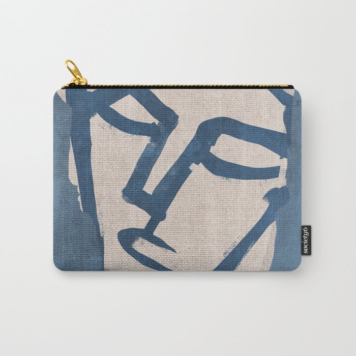 Modern Abstract Art Face 19 Carry All Pouch Gallery Image 1