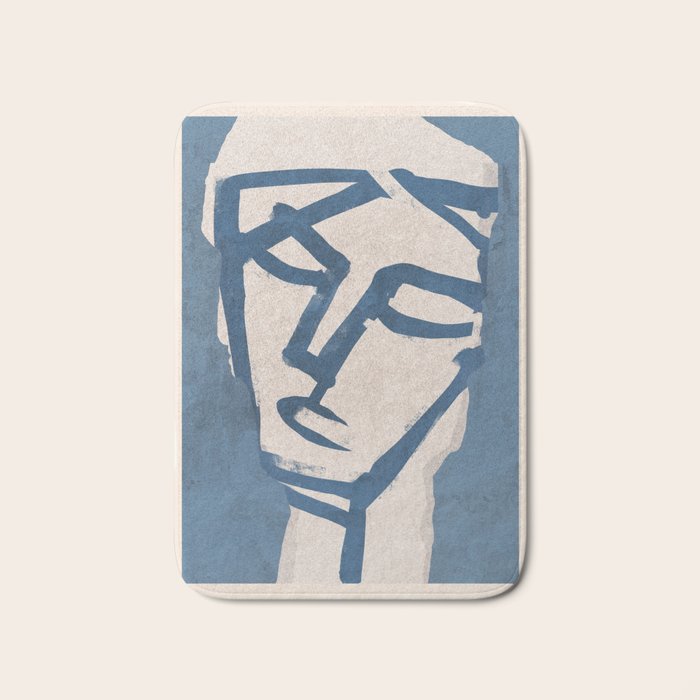 Modern Abstract Art Face 19 Bath Mat Gallery Image 1