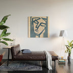 Modern Abstract Art Face 19 Wood Wall Art Gallery Image 2