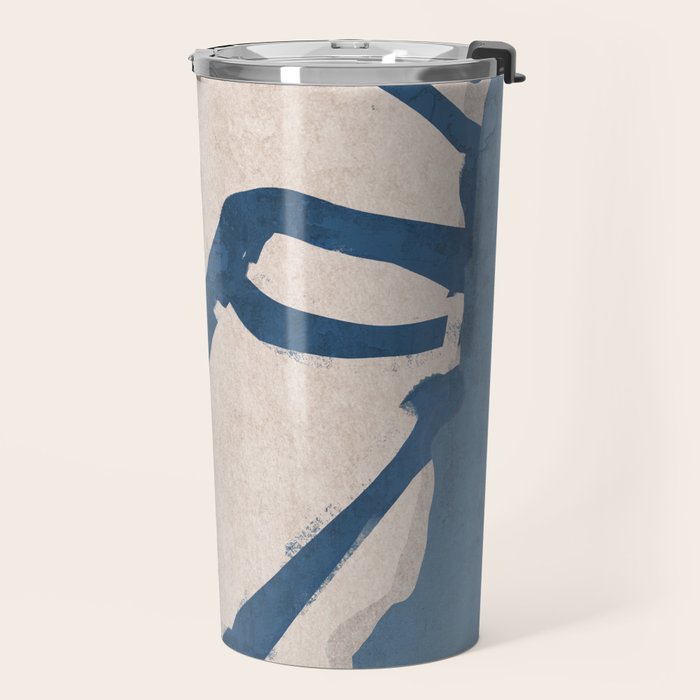 Modern Abstract Art Face 19 Travel Mug Gallery Image 2
