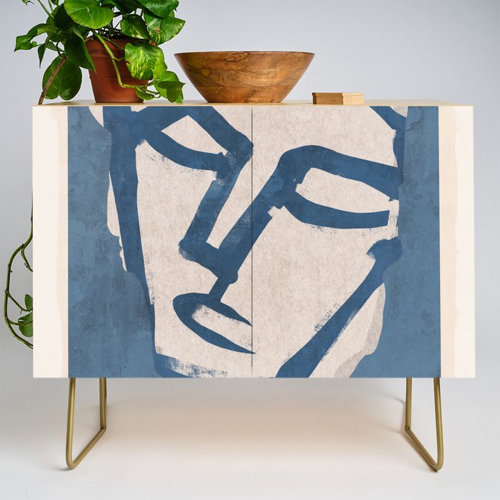 Modern Abstract Art Face 19 Credenza Gallery Image 1