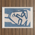 Modern Abstract Art Face 19 Outdoor Rug Gallery Image 1
