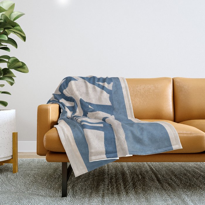 Modern Abstract Art Face 19 Throw Blanket Gallery Image 1