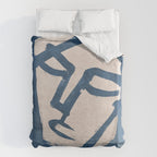 Modern Abstract Art Face 19 Duvet Cover Gallery Image 6