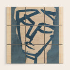 Modern Abstract Art Face 19 Wood Wall Art Gallery Image 1