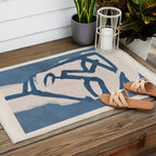 Modern Abstract Art Face 19 Outdoor Rug Gallery Image 2
