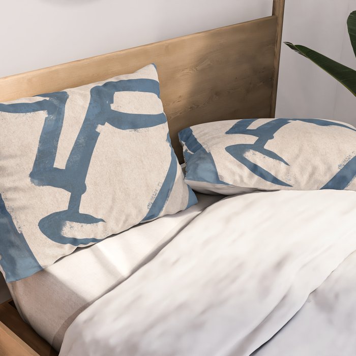 Modern Abstract Art Face 19 Pillow Sham Gallery Image 2