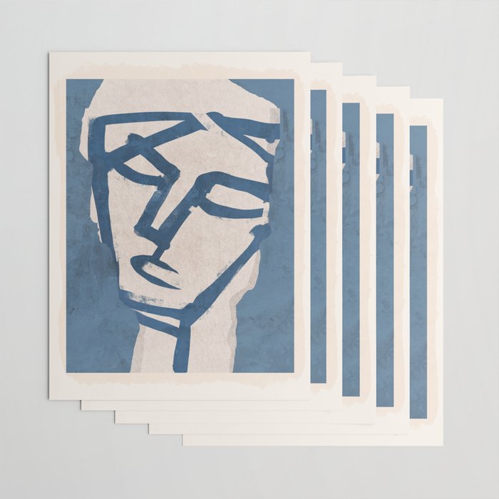 Modern Abstract Art Face 19 Wrapping Paper Gallery Image 3