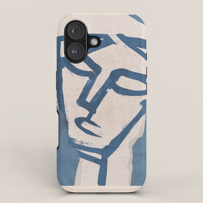 Modern Abstract Art Face 19 iPhone Case Gallery Image 1