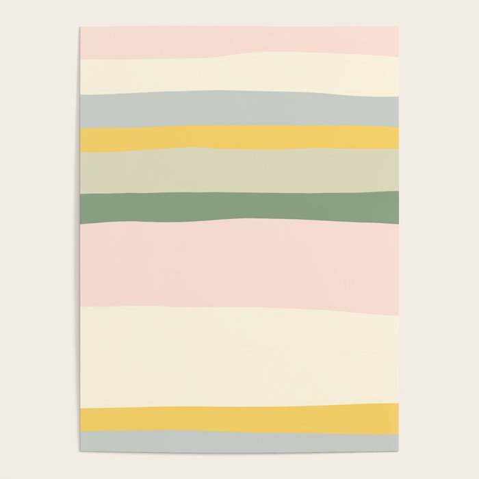 Colorful & Fun Striped Children's Pattern Poster Gallery Image 4